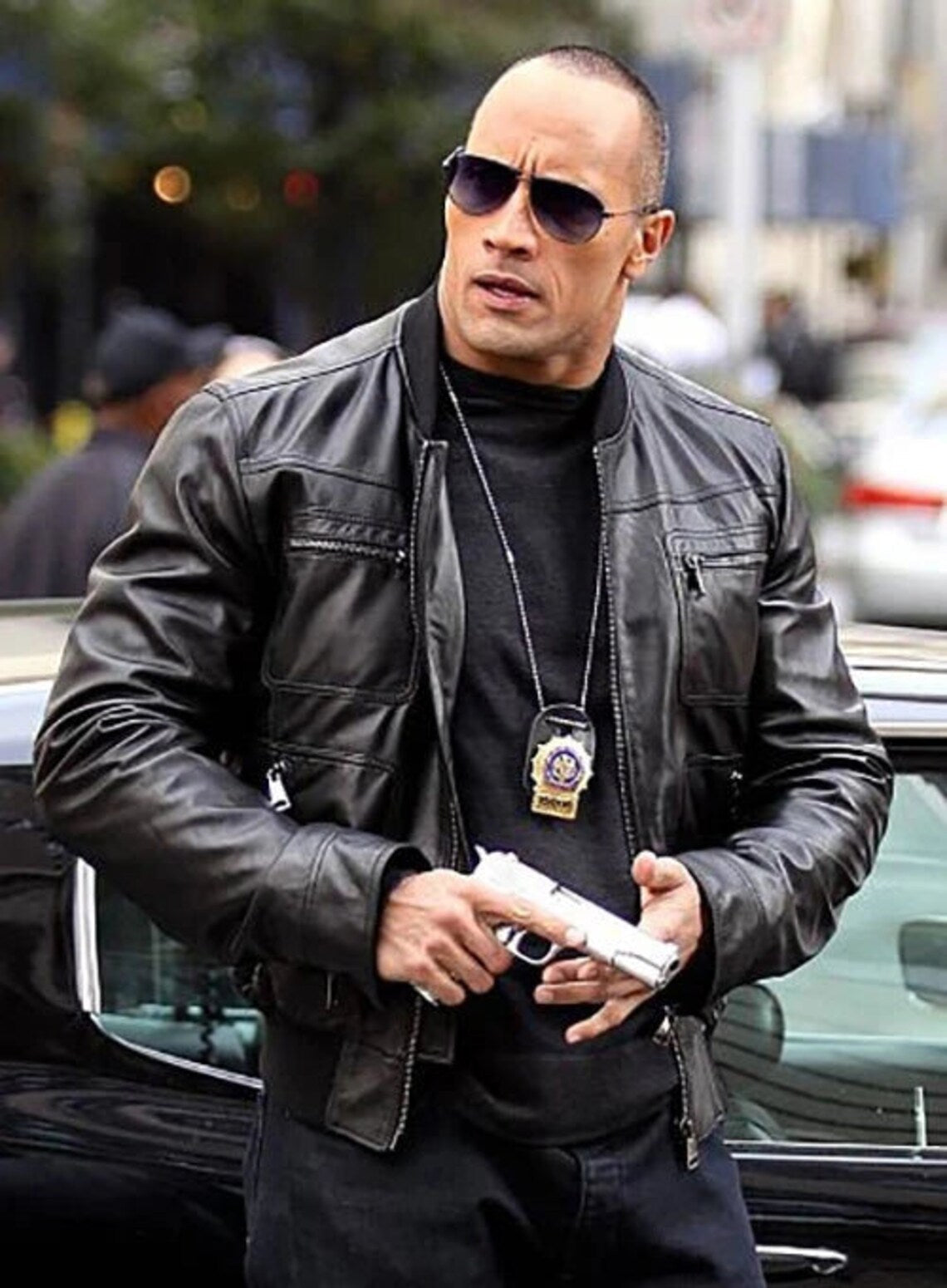 dwayne johnson leather jacket