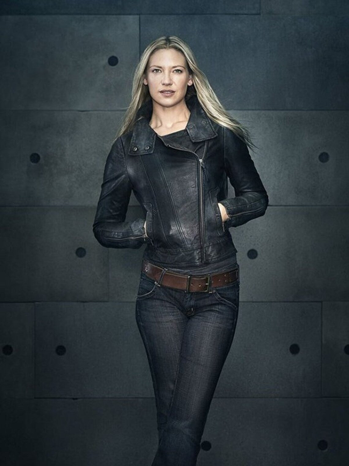 Anna Torv Black Leather Jacket