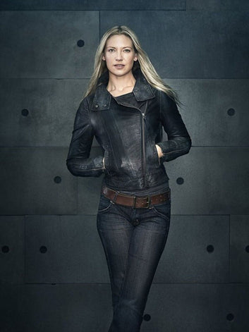 Anna Torv Black Leather Jacket