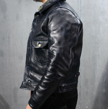 Men's Slim Fit Vintage Genuine Cowhide Leather Jacket