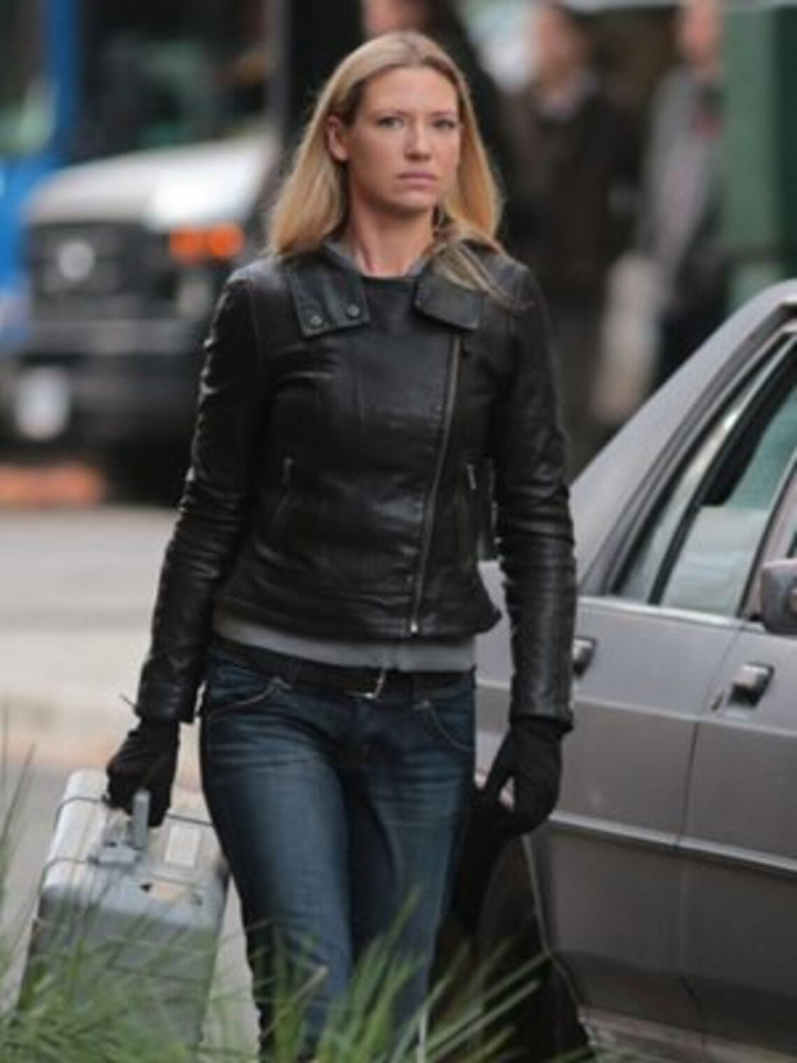 Anna Torv Black Leather Jacket