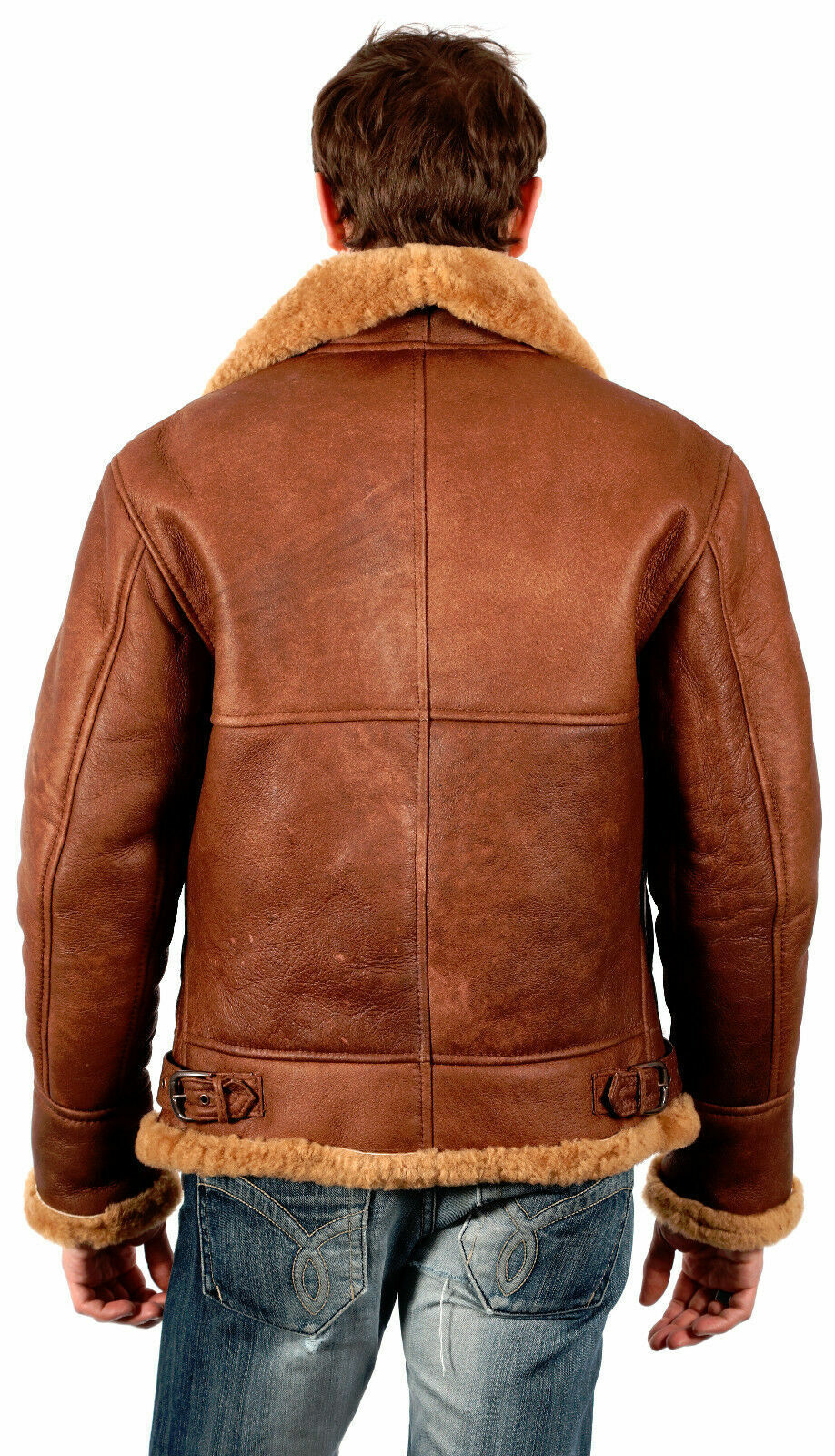 leather jacket with brown fur