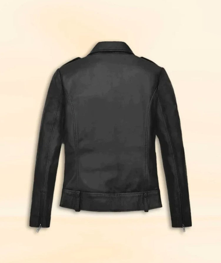 elegant leather jacket womens