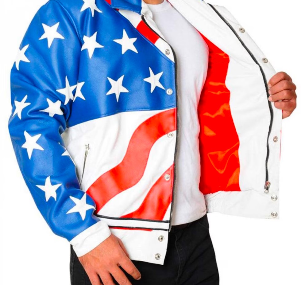 American Flag Leather Jacket