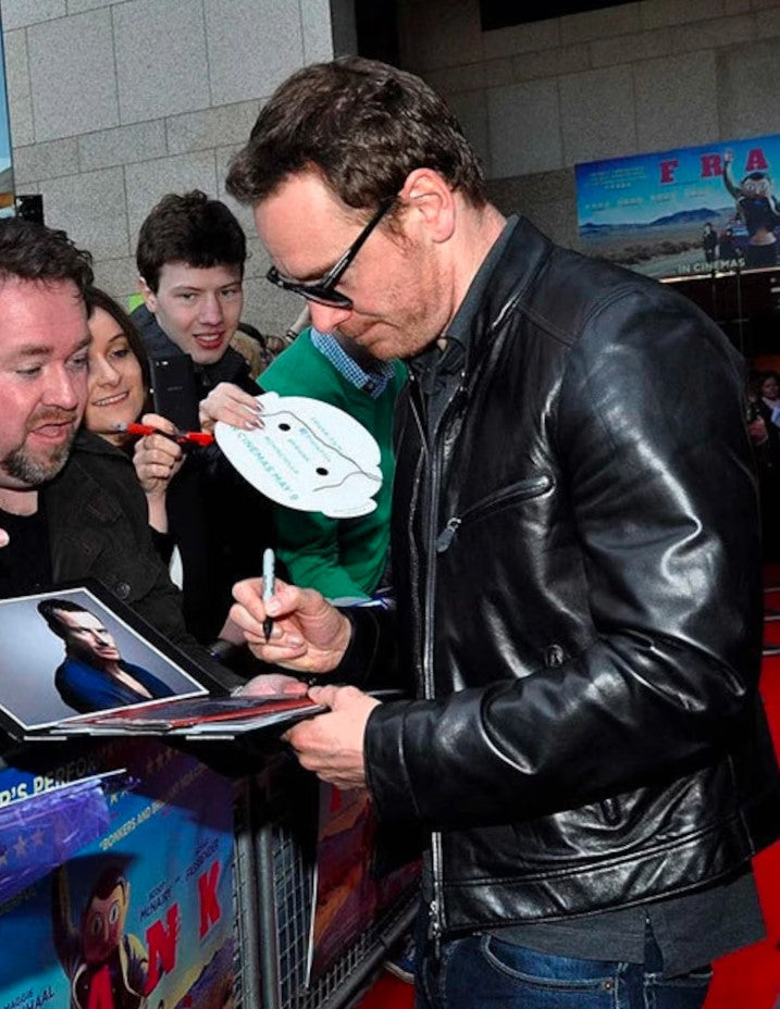Black Michael Fassbender Leather Jacket