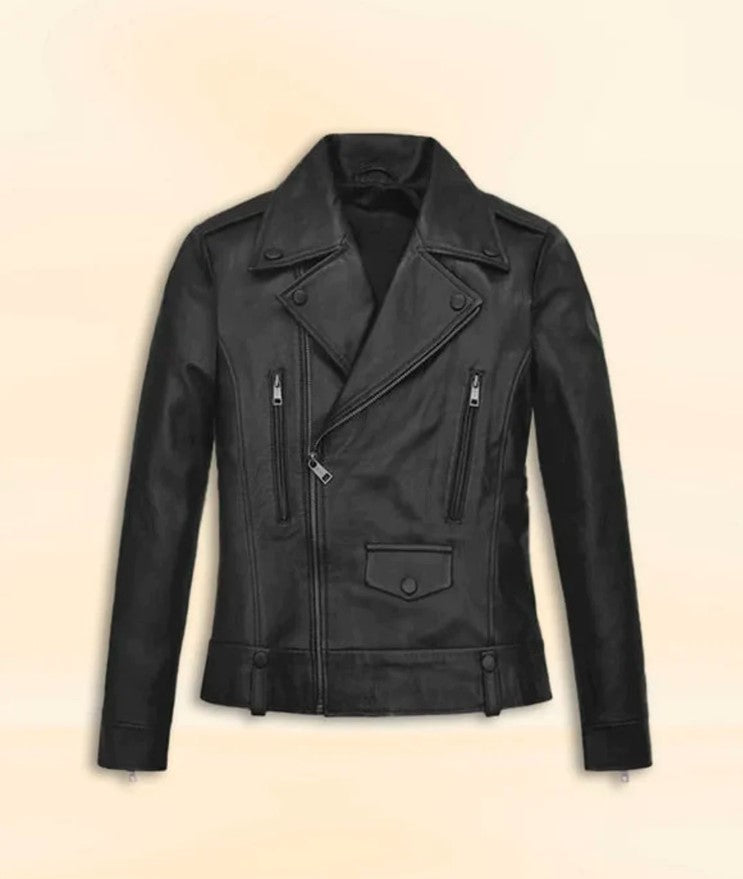 elegant leather jacket womens
