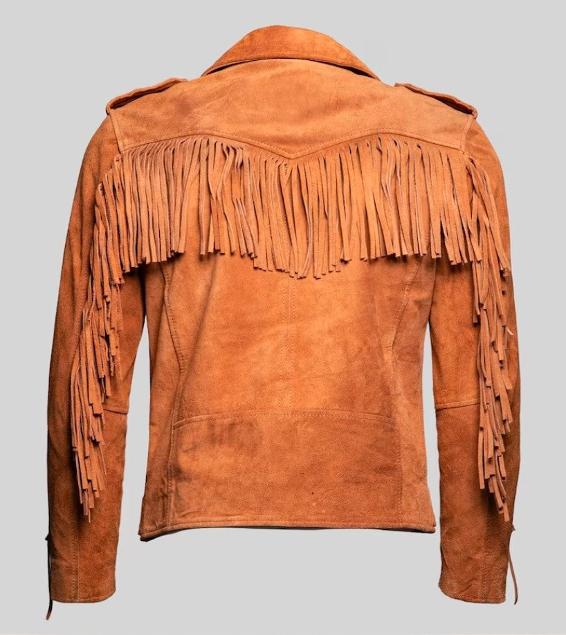 suede fringe biker jacket