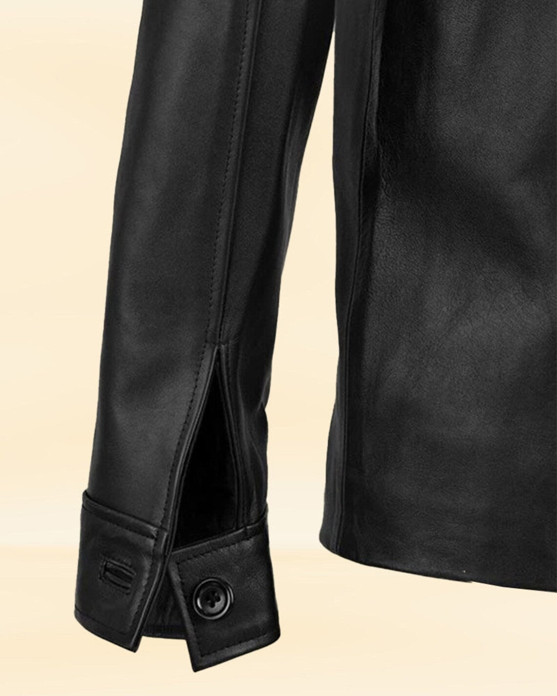 brad pitt Black leather jacket