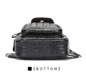 Men’s Genuine Leather Sling Chest Bag - Image 3