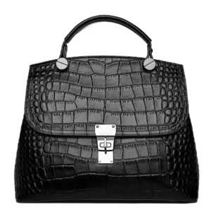 Women’s Crocodile Pattern Genuine Leather Handbag