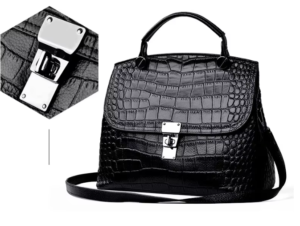 Women’s Crocodile Pattern Genuine Leather Handbag - Image 2